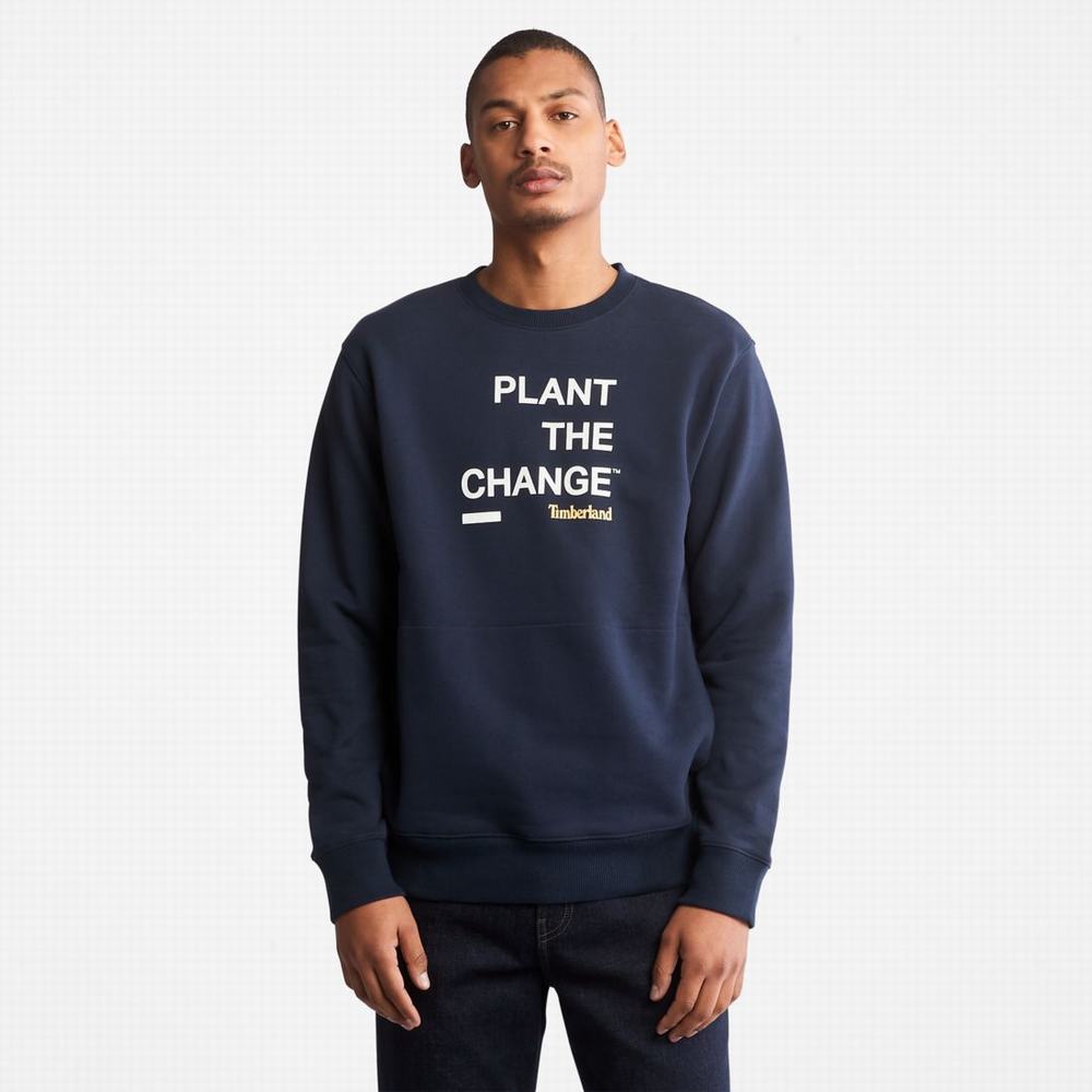 Mikiny Timberland Nature Needs Heroes™ Crewneck Panske Tmavo Modre | RN0416729