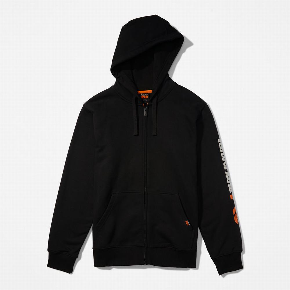 Mikiny Timberland PRO® Hood Honcho Zip Panske Čierne | DQ6095372