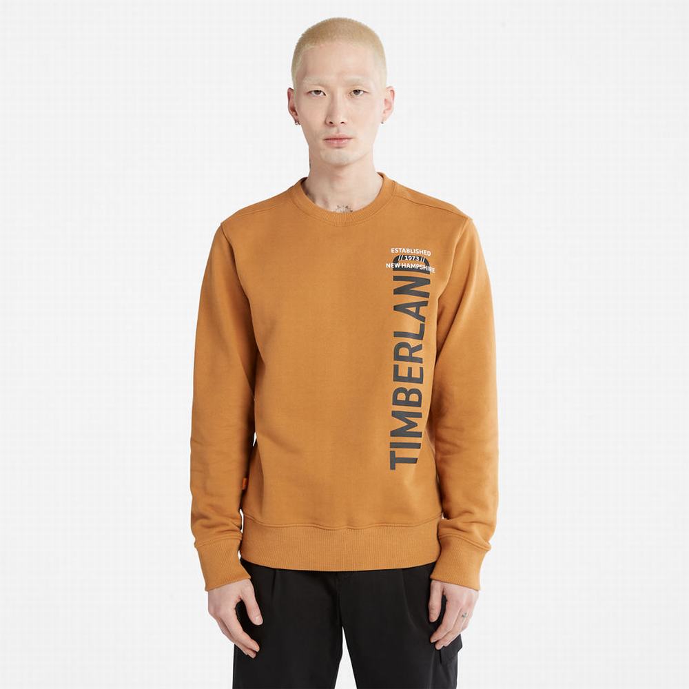 Mikiny Timberland Side-Logo Panske Svetlo Hnede | UT1028739