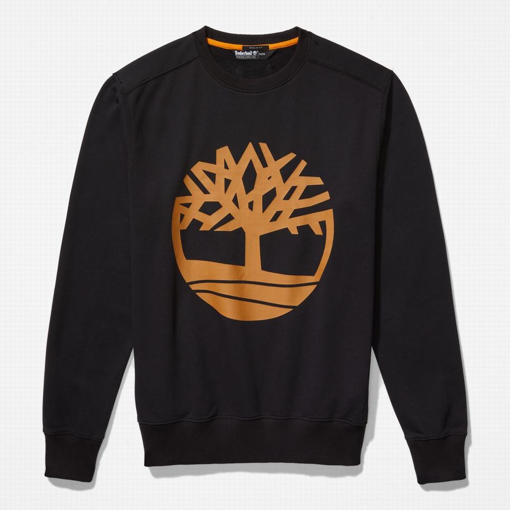 Mikiny Timberland Tree Logo Crewneck Panske Čierne Hnede | FZ6521478