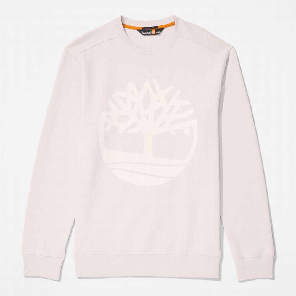 Mikiny Timberland Tree Logo Crewneck Panske Taupe | WU6437158