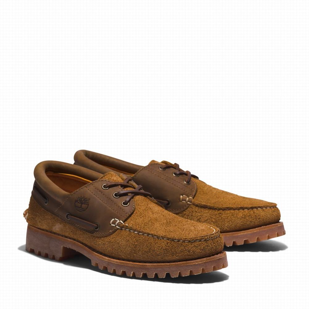 Mokasiny Timberland 3-Eye Lug Handsewn Panske Hnede | LG6921740