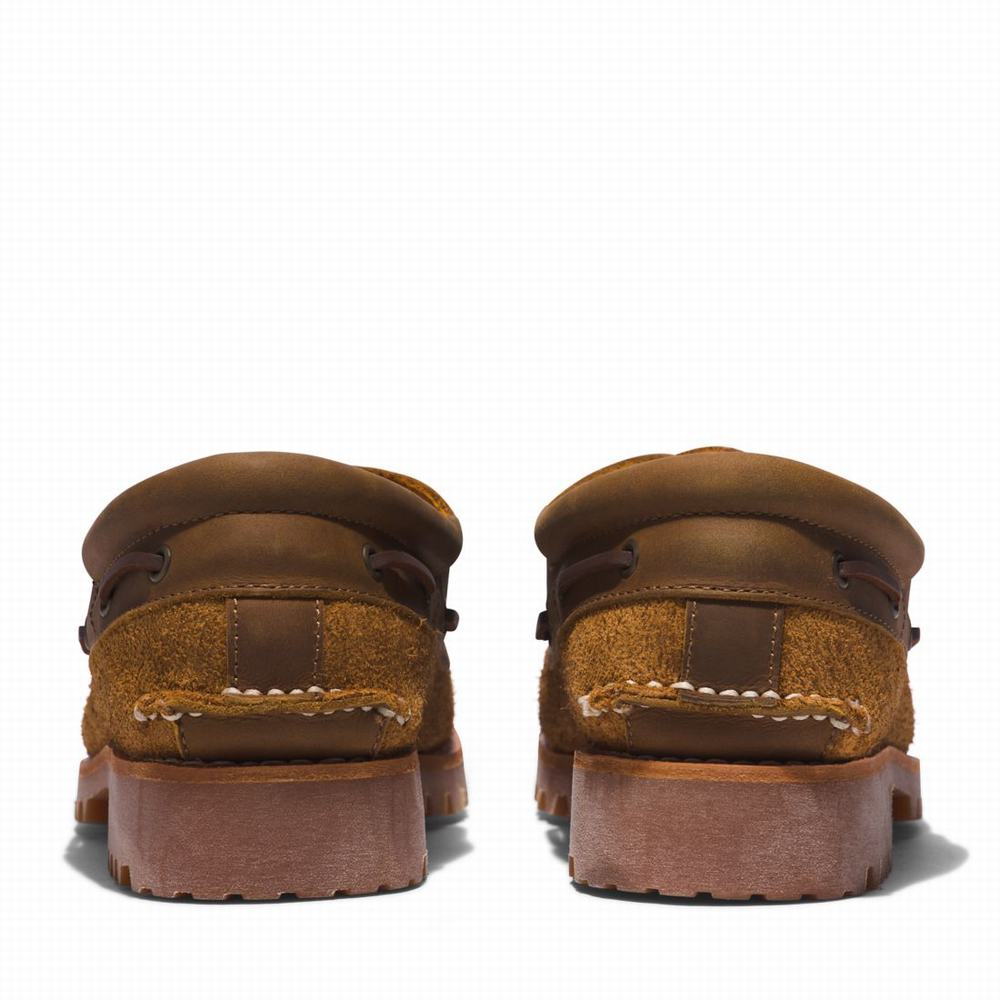 Mokasiny Timberland 3-Eye Lug Handsewn Panske Hnede | LG6921740