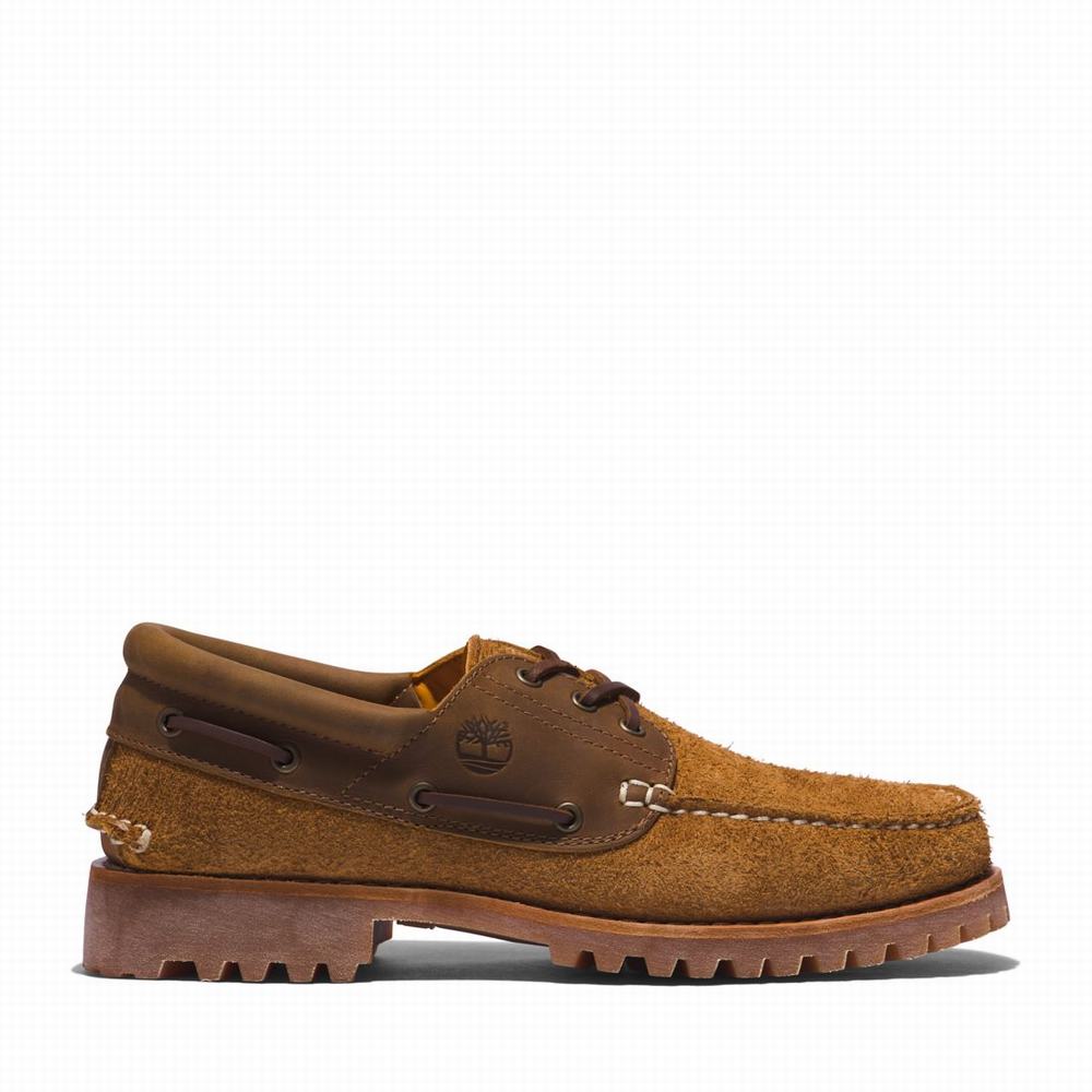 Mokasiny Timberland 3-Eye Lug Handsewn Panske Hnede | LG6921740