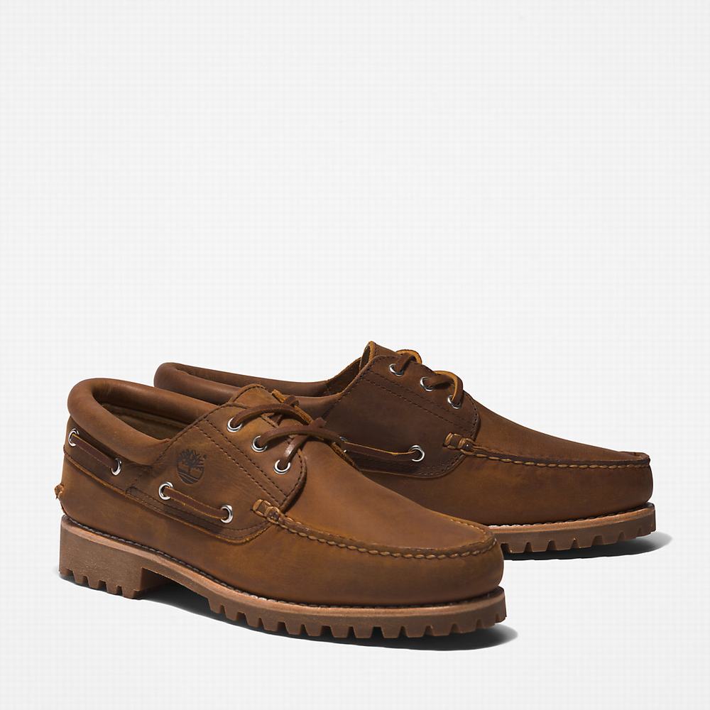 Mokasiny Timberland 3-Eye Lug Handsewn Panske Svetlo Hnede | OB2403987