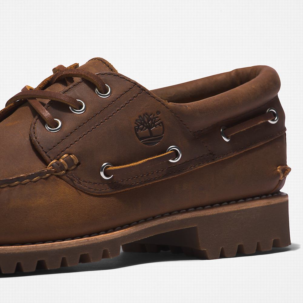 Mokasiny Timberland 3-Eye Lug Handsewn Panske Svetlo Hnede | OB2403987