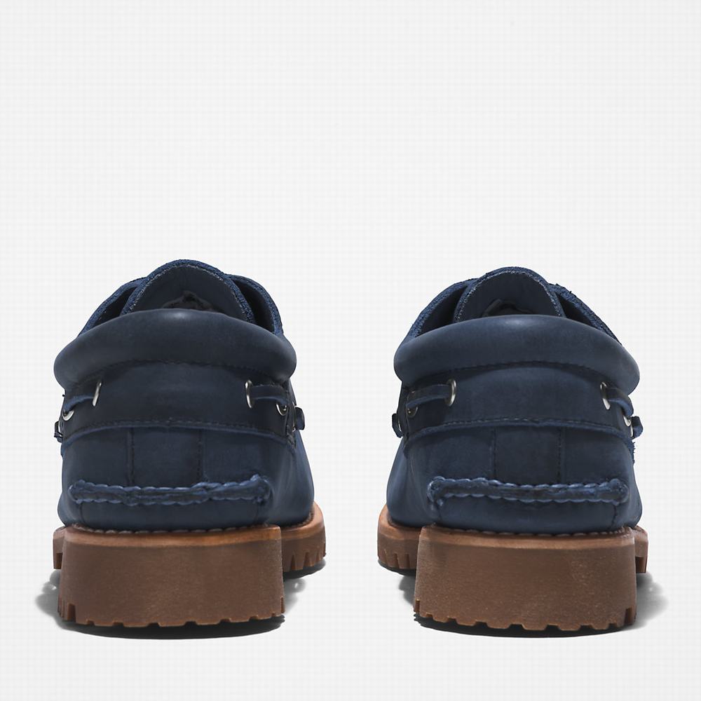 Mokasiny Timberland 3-Eye Lug Handsewn Panske Námornícka Modrá | QO0128536