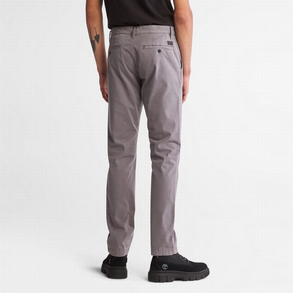 Nohavice Timberland Anti-odour Ultra-stretch Chinos Panske Siva | GF1856307