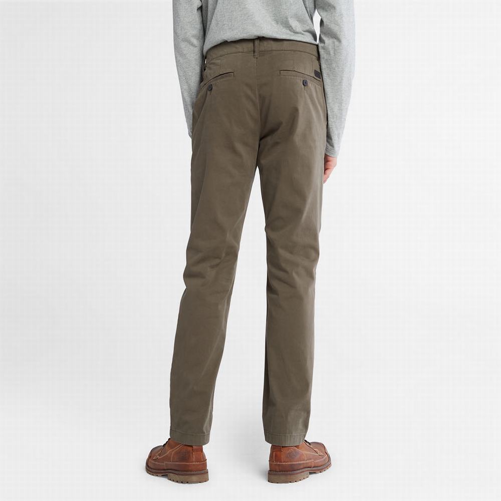 Nohavice Timberland Anti-odour Ultra-stretch Chinos Panske Zelene | NE7954381