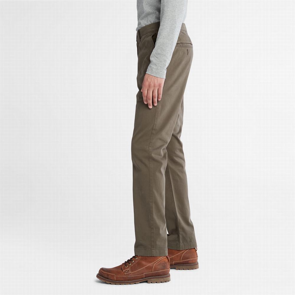 Nohavice Timberland Anti-odour Ultra-stretch Chinos Panske Zelene | NE7954381