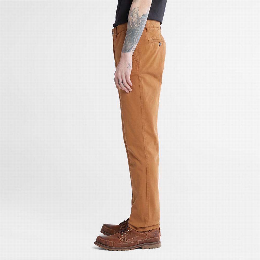 Nohavice Timberland Anti-odour Ultra-stretch Chinos Panske Hnede | QN8971042