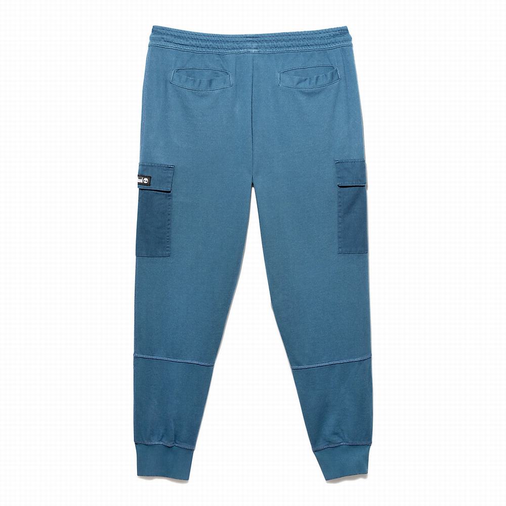 Nohavice Timberland Garment-Dyed Cargo Sweatpants Panske Modre | AN4569182