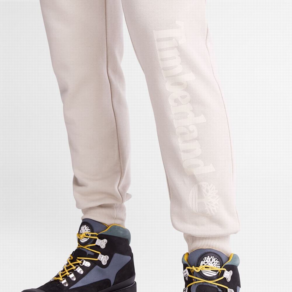 Nohavice Timberland Logo Sweatpants Panske Taupe | BY7820134