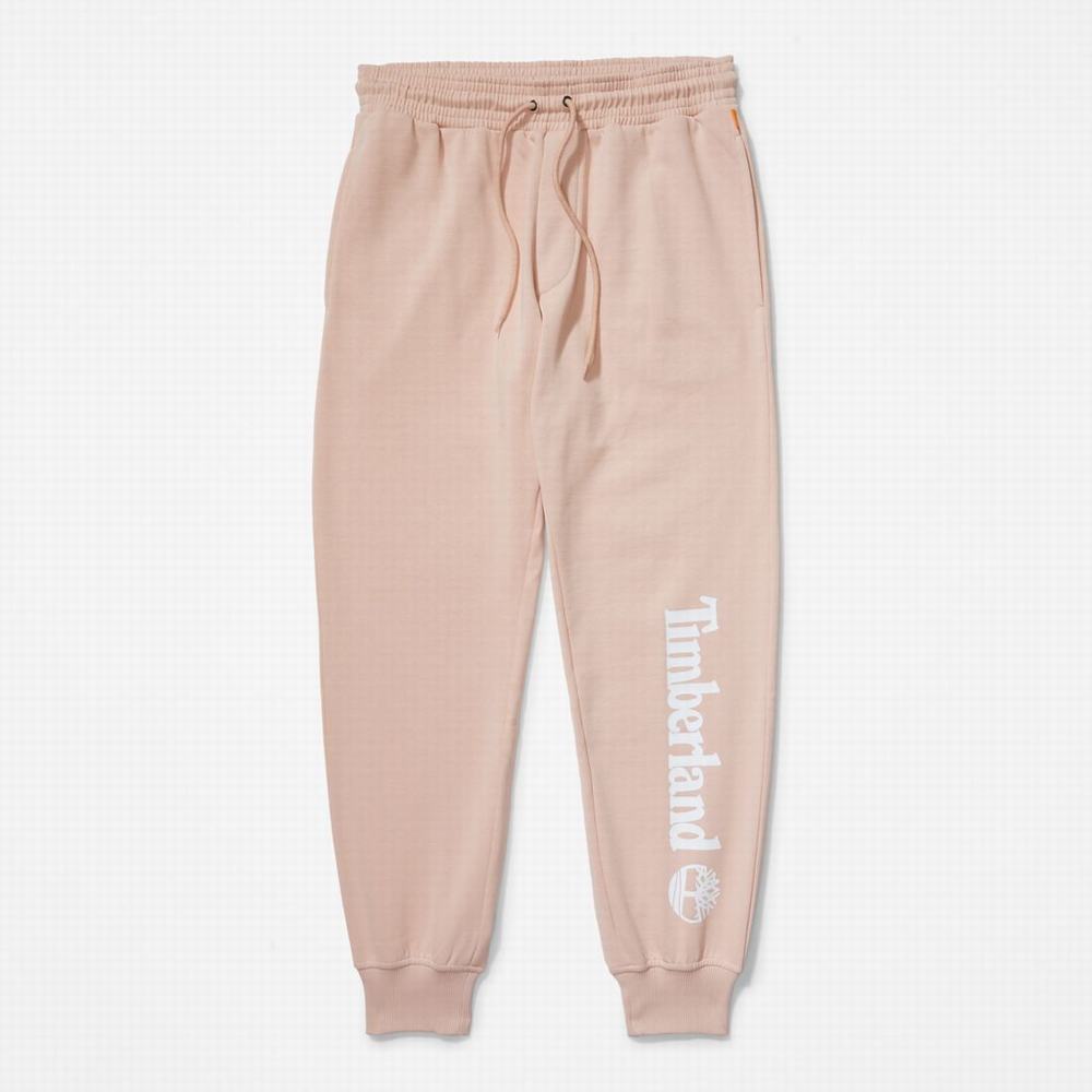 Nohavice Timberland Logo Sweatpants Panske Ruzove | CI3086915