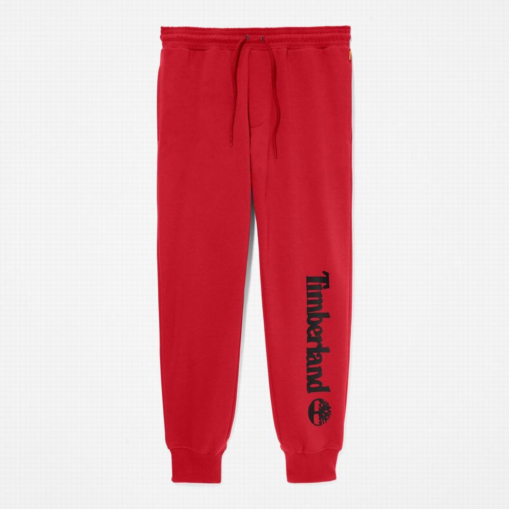 Nohavice Timberland Logo Sweatpants Panske Tmavo Červené Čierne | EZ7064259