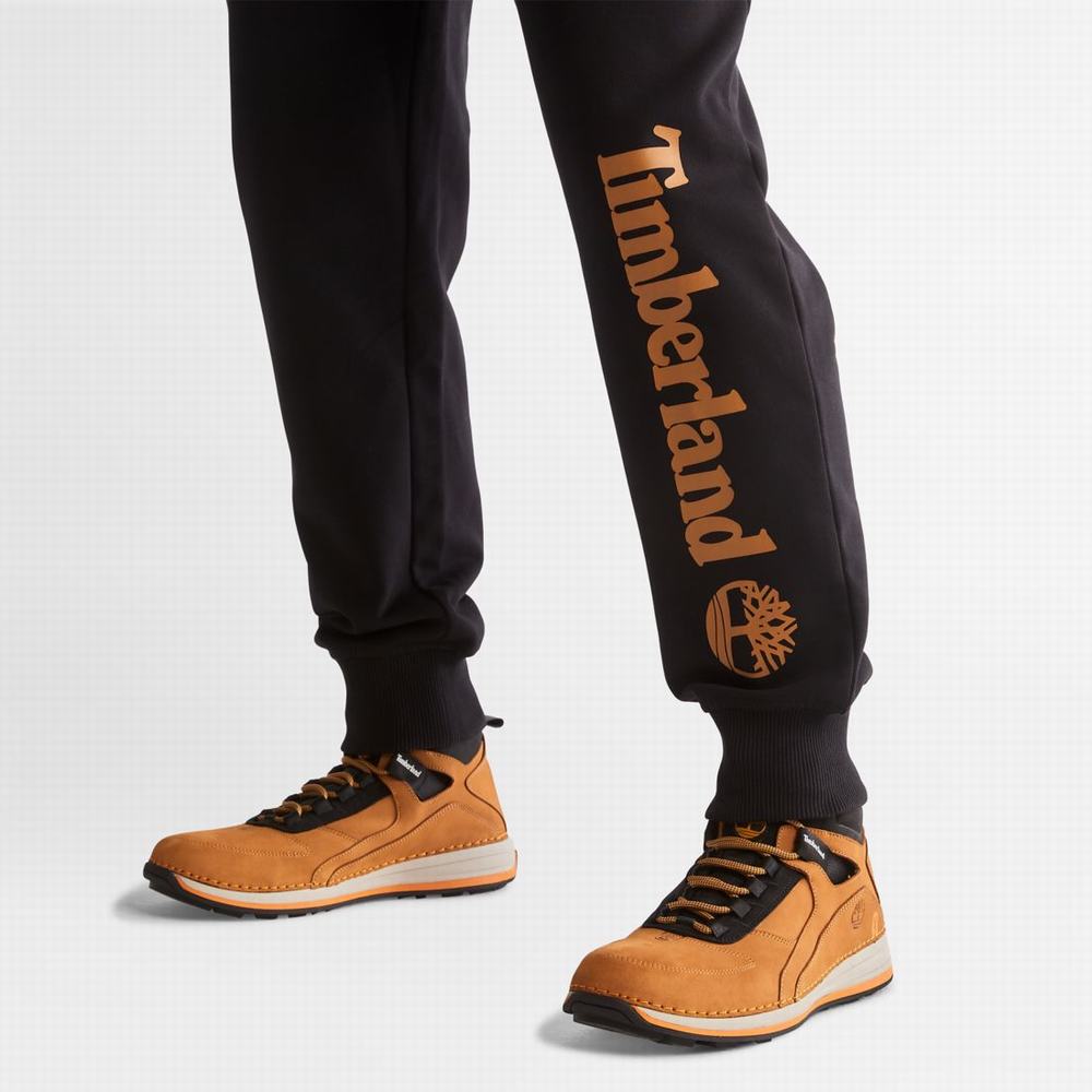 Nohavice Timberland Logo Sweatpants Panske Čierne Hnede | XN5726093