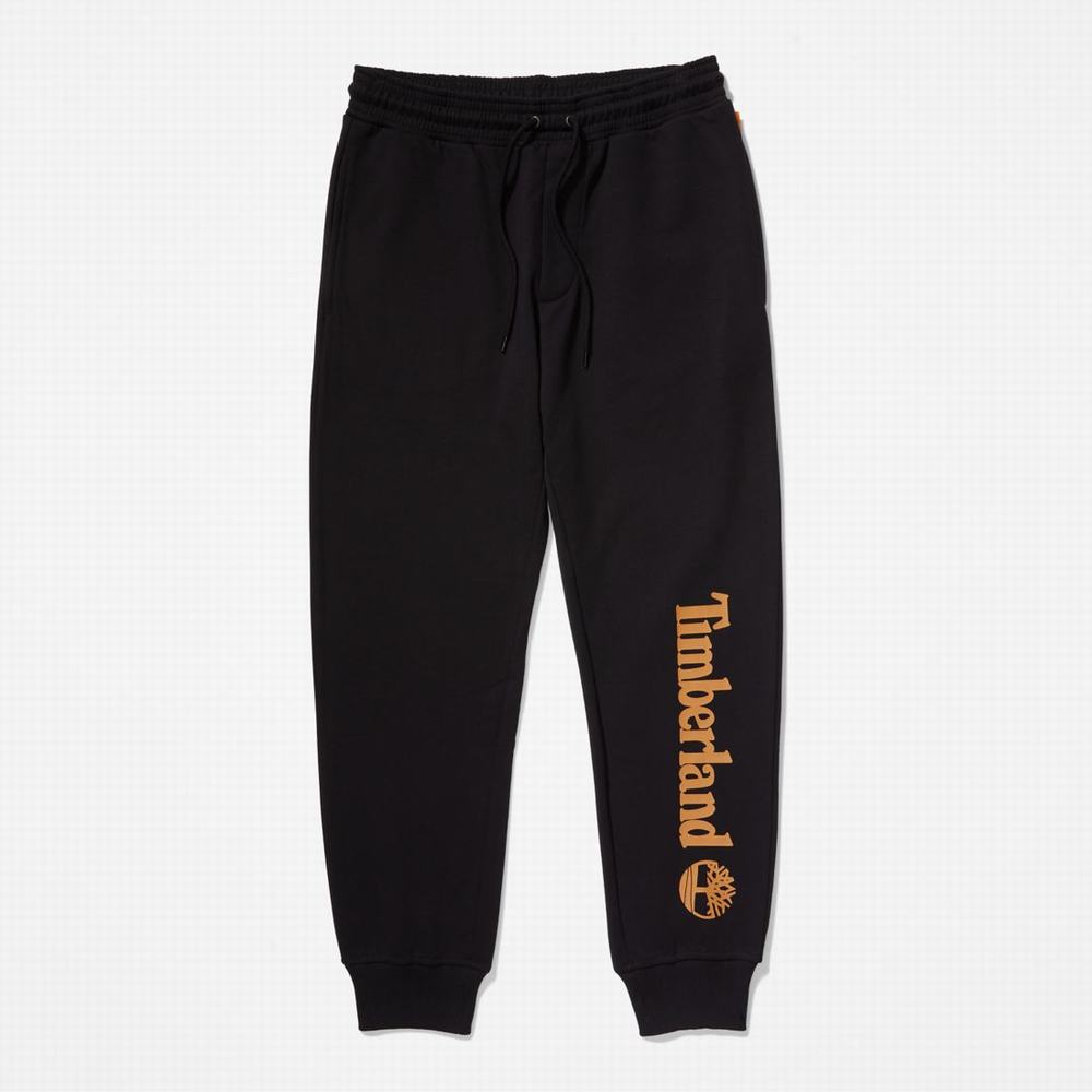 Nohavice Timberland Logo Sweatpants Panske Čierne Hnede | XN5726093