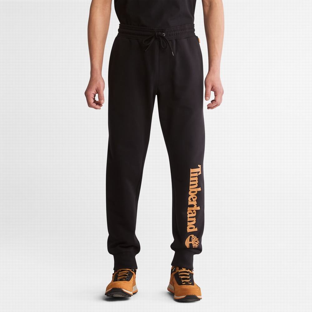 Nohavice Timberland Logo Sweatpants Panske Čierne Hnede | XN5726093