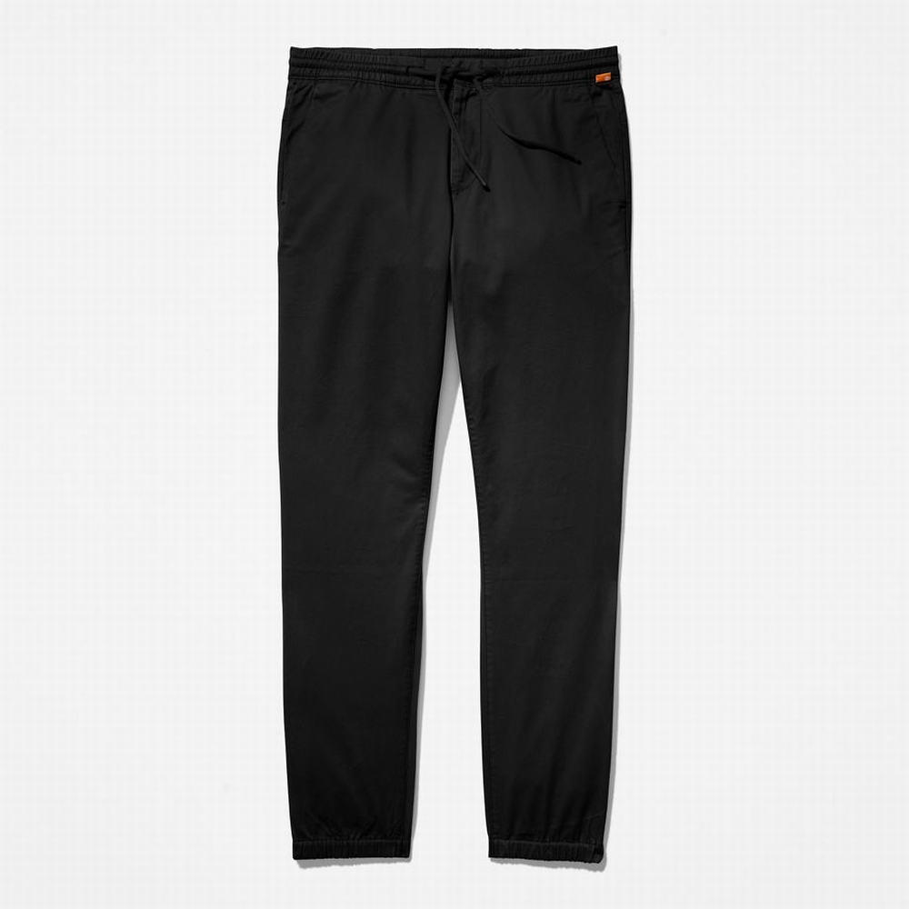 Nohavice Timberland Lovell Lake Stretch Tracksuit Bottoms Panske Čierne | DG5478320