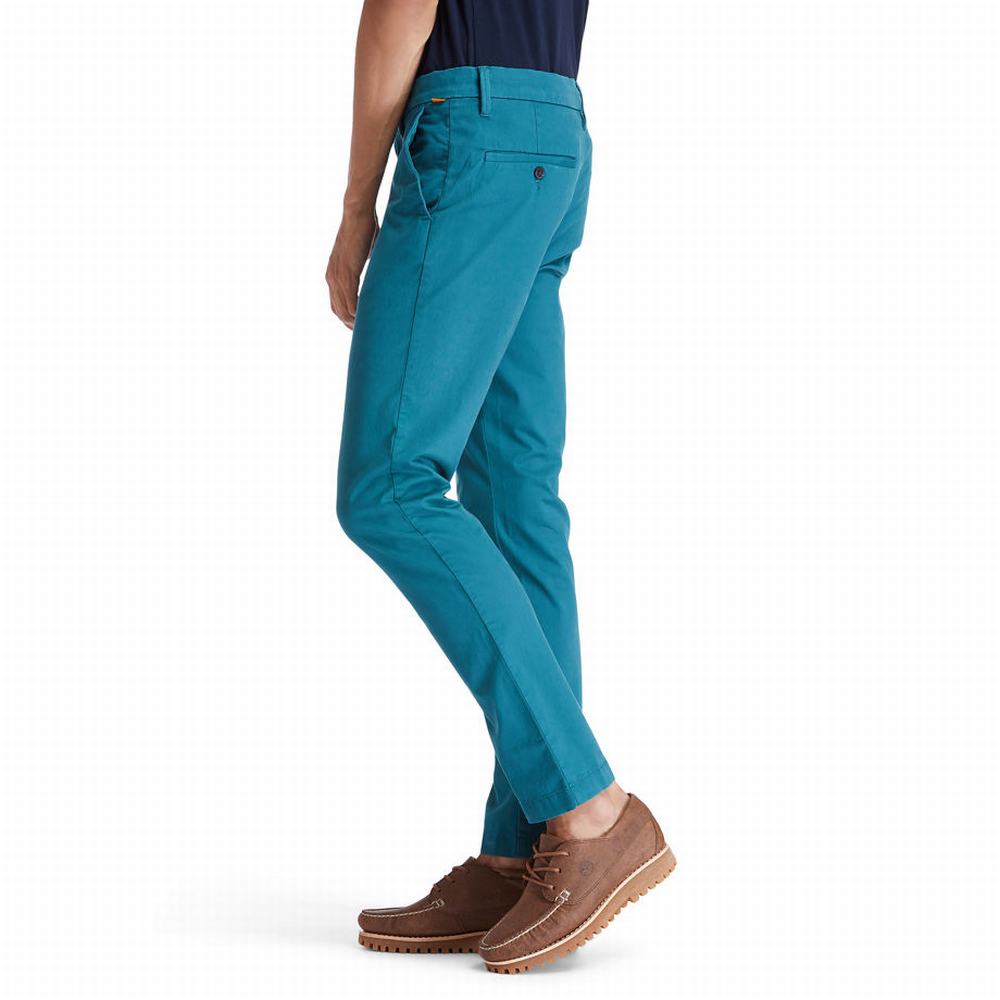 Nohavice Timberland Sargent Lake Chinos Panske Tyrkysové | ME3120496