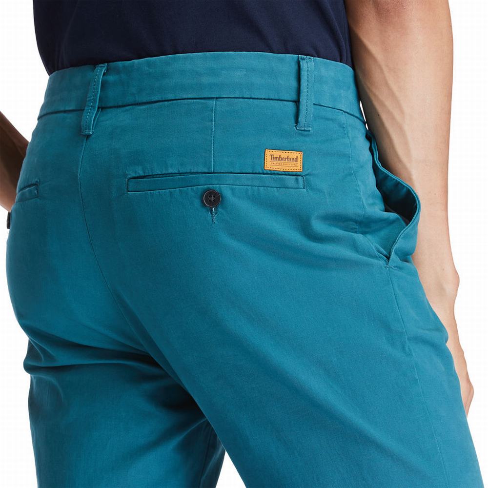 Nohavice Timberland Sargent Lake Chinos Panske Tyrkysové | ME3120496