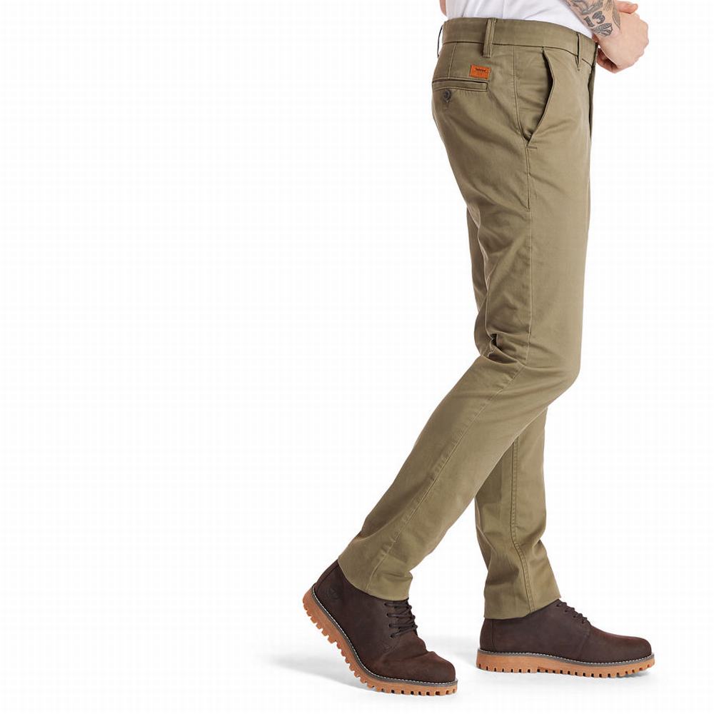 Nohavice Timberland Sargent Lake Slim-Fit Chinos Panske Zelene | AV3916752