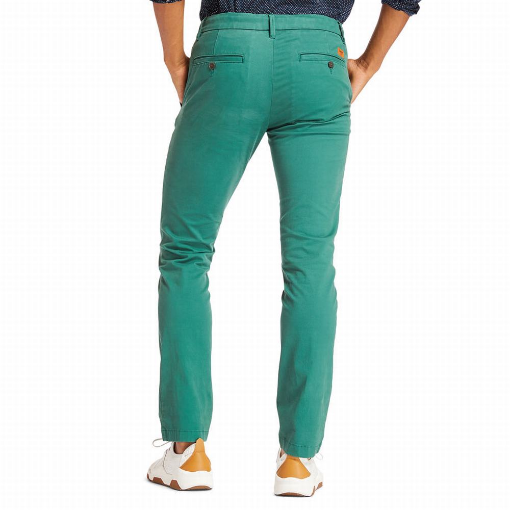 Nohavice Timberland Sargent Lake Slim-Fit Chinos Panske Zelene | BO3952806