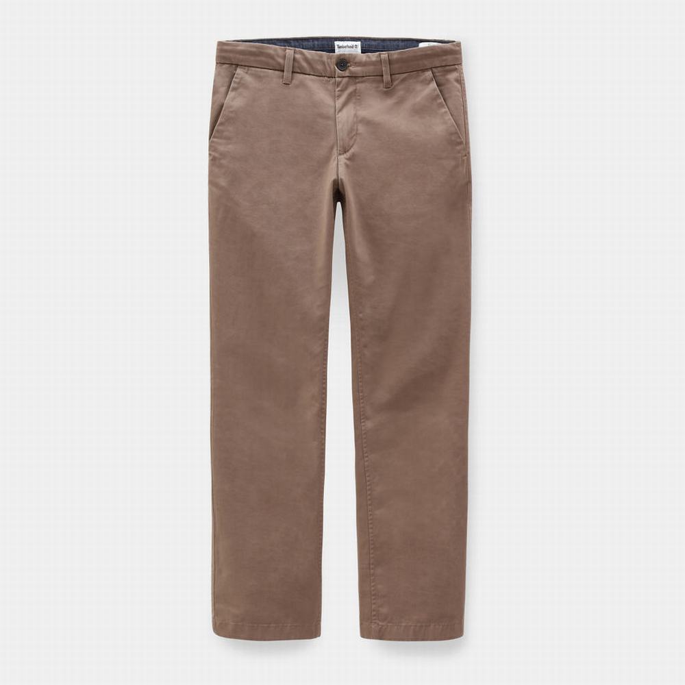 Nohavice Timberland Sargent Lake Slim-Fit Chinos Panske Hnede | IZ9216874