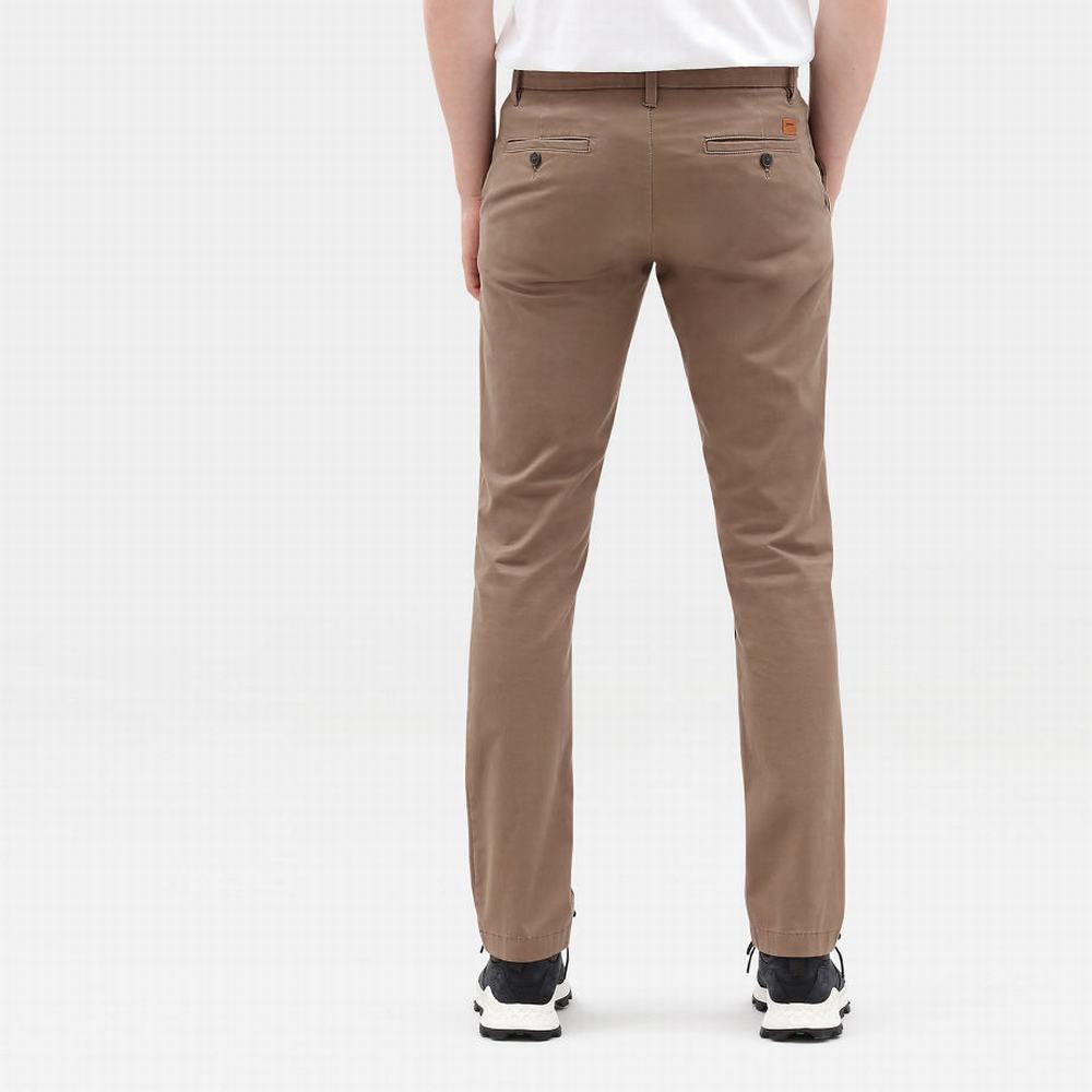 Nohavice Timberland Sargent Lake Slim-Fit Chinos Panske Hnede | IZ9216874