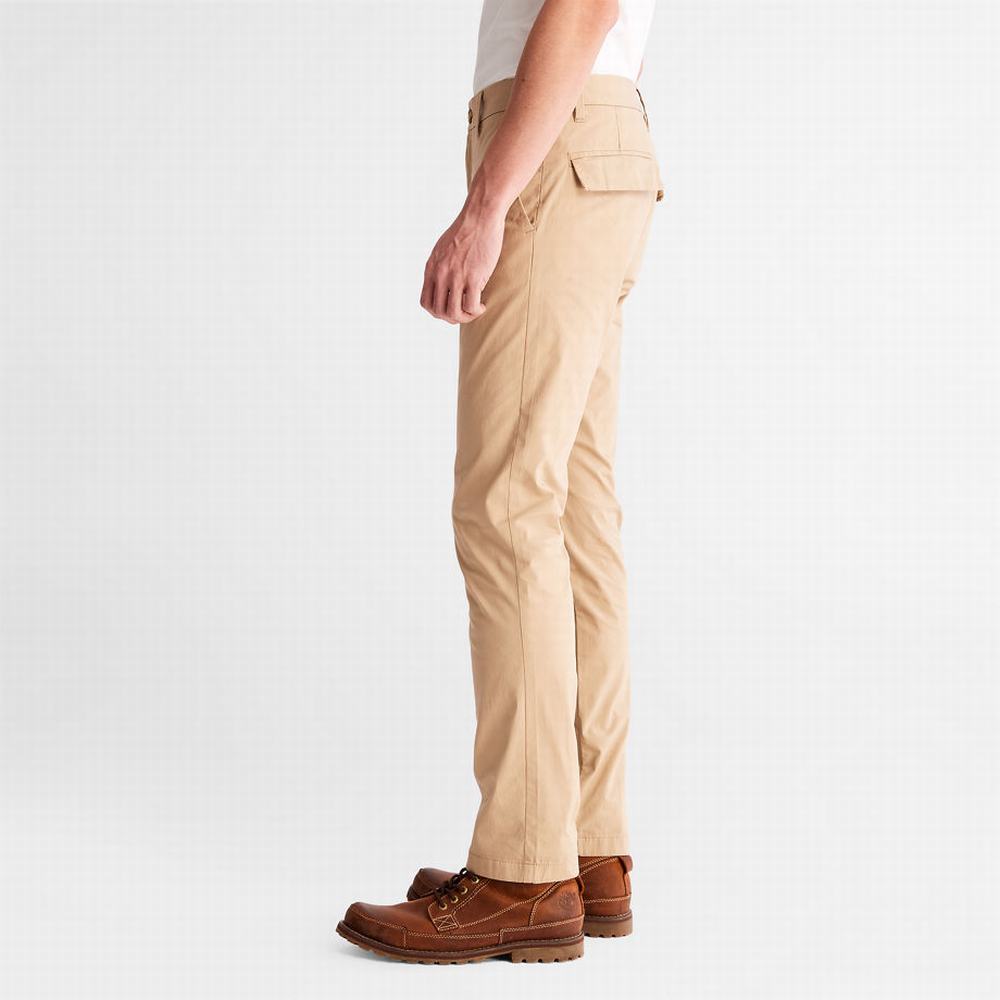 Nohavice Timberland Sargent Lake Stretch Chinos Panske Béžové | OI3408691