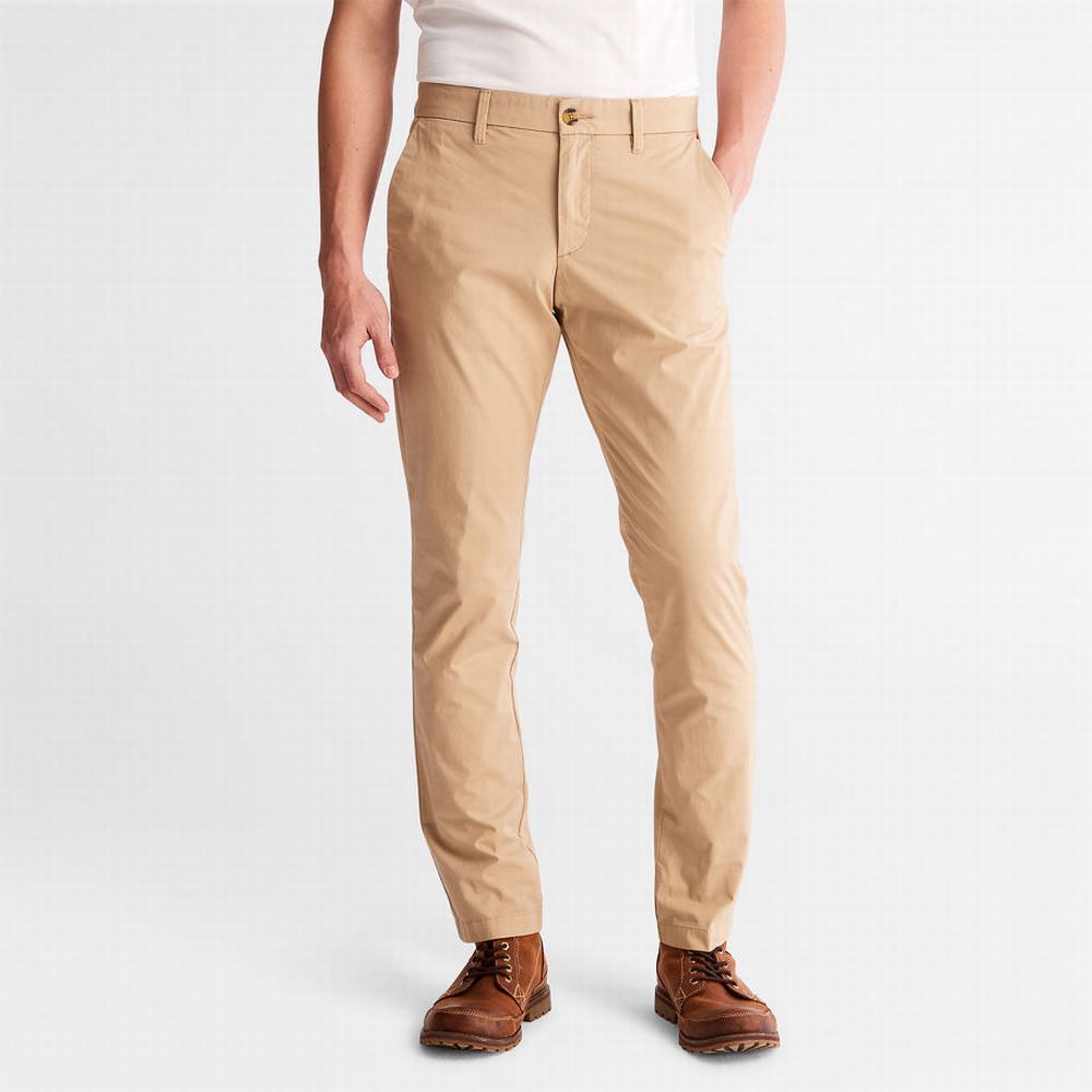 Nohavice Timberland Sargent Lake Stretch Chinos Panske Béžové | OI3408691