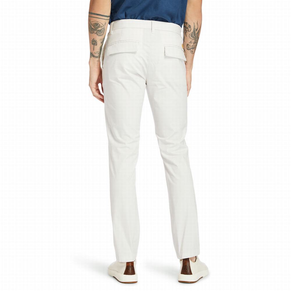 Nohavice Timberland Sargent Lake Stretch Chinos Panske Biele | ZN1734620