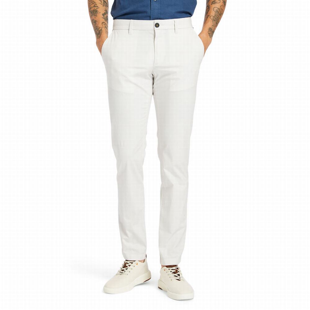 Nohavice Timberland Sargent Lake Stretch Chinos Panske Biele | ZN1734620