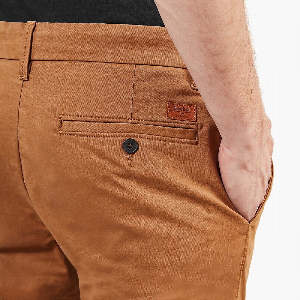 Nohavice Timberland Sargent Lake Twill Chinos Panske Hnede | GY4281760