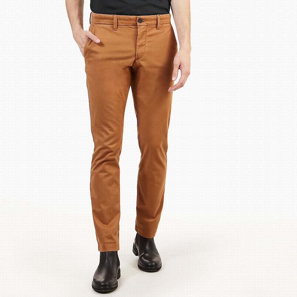 Nohavice Timberland Sargent Lake Twill Chinos Panske Hnede | GY4281760