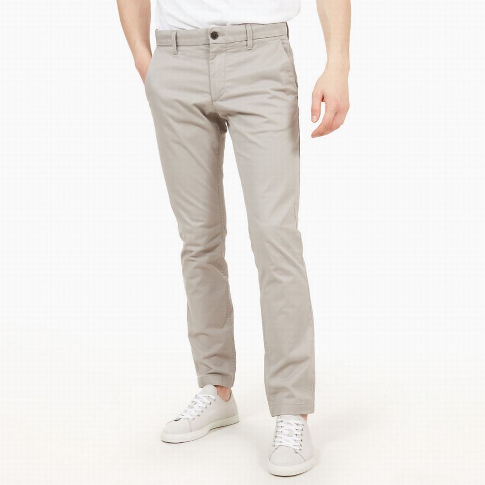 Nohavice Timberland Sargent Lake Twill Chinos Panske Svetlo Siva | VS0418265