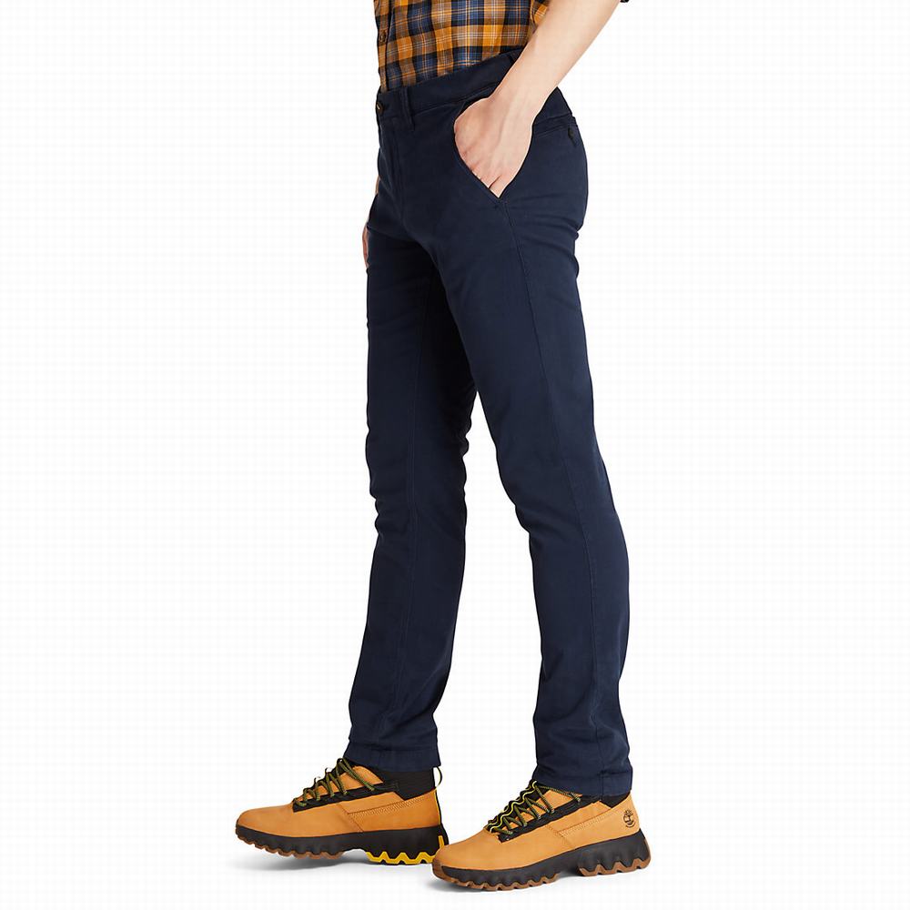 Nohavice Timberland Sargent Lake Ultrastretch Chinos Panske Námornícka Modrá | SI9358672