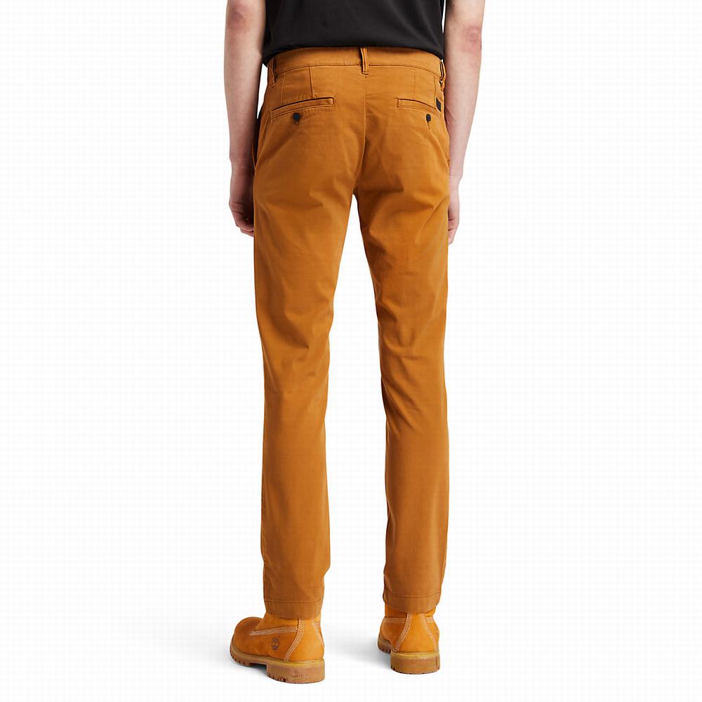 Nohavice Timberland Sargent Lake Ultrastretch Chinos Panske Hnede | XM3806457