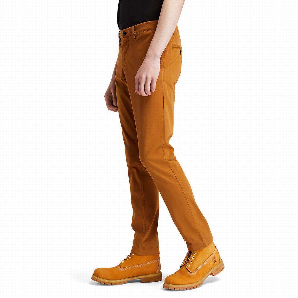 Nohavice Timberland Sargent Lake Ultrastretch Chinos Panske Hnede | XM3806457