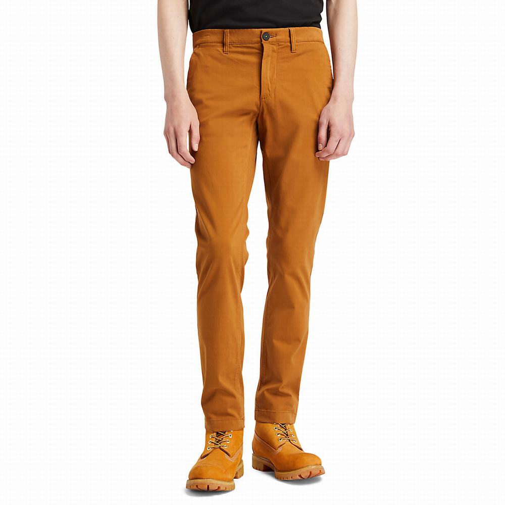 Nohavice Timberland Sargent Lake Ultrastretch Chinos Panske Hnede | XM3806457