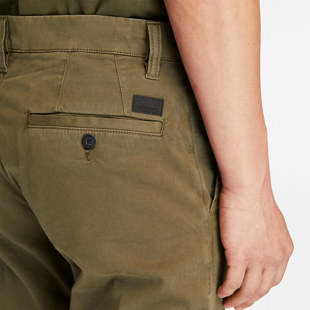 Nohavice Timberland Sargent Lake Ultrastretch Chinos Panske Tmavo Zelene | YG8045263