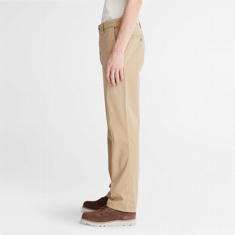 Nohavice Timberland Squam Lake Twill Chino Panske Hnedožltý | AI0795348