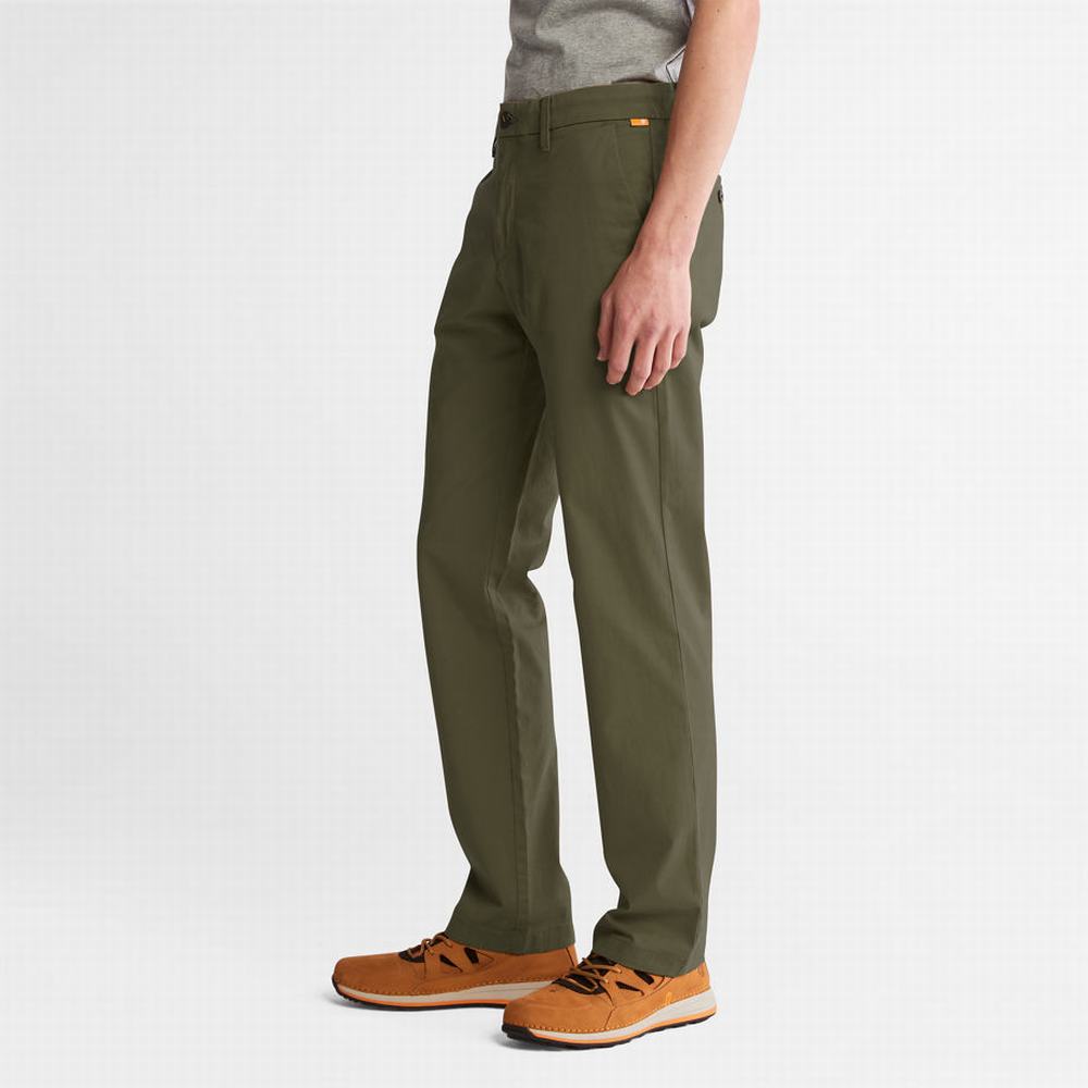 Nohavice Timberland Squam Lake Twill Chino Panske Zelene | GV6320948