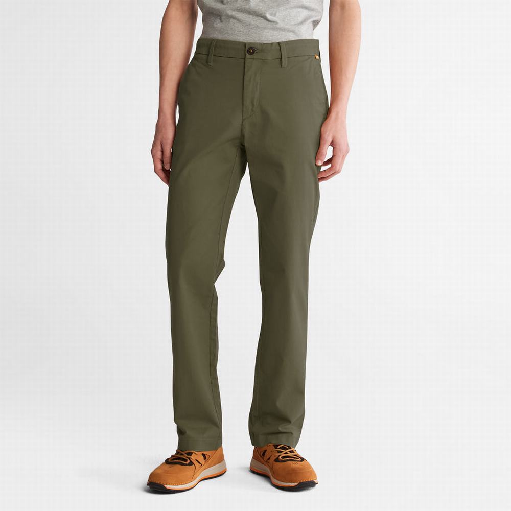 Nohavice Timberland Squam Lake Twill Chino Panske Zelene | GV6320948