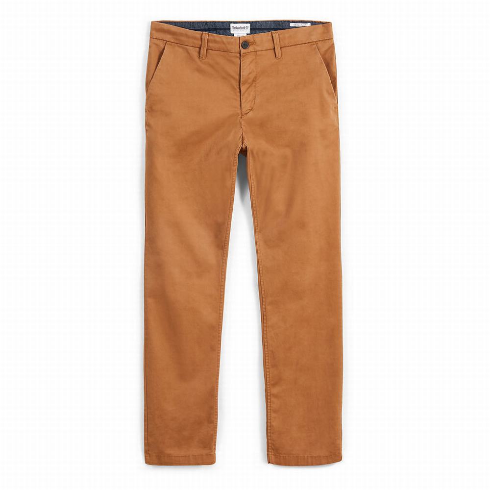 Nohavice Timberland Squam Lake Twill Chinos Panske Hnede | NH5107932