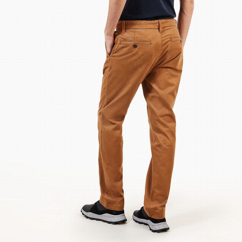 Nohavice Timberland Squam Lake Twill Chinos Panske Hnede | NH5107932