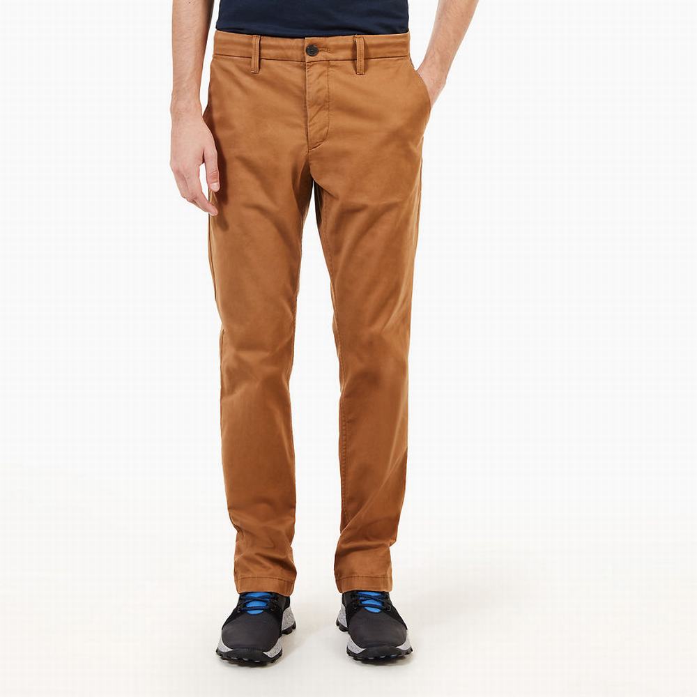 Nohavice Timberland Squam Lake Twill Chinos Panske Hnede | NH5107932