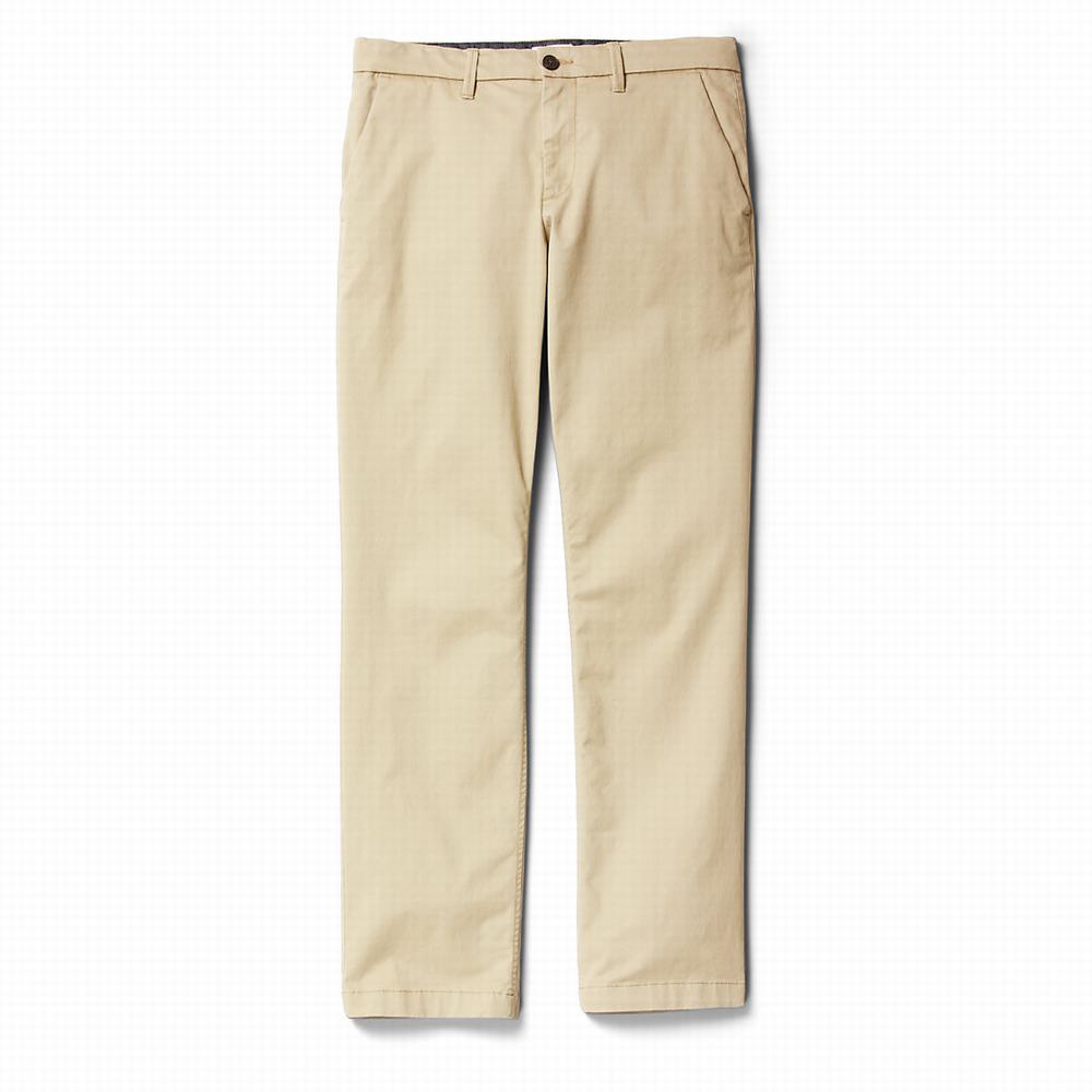 Nohavice Timberland Squam Lake Twill Chinos Panske Béžové | QA7385241