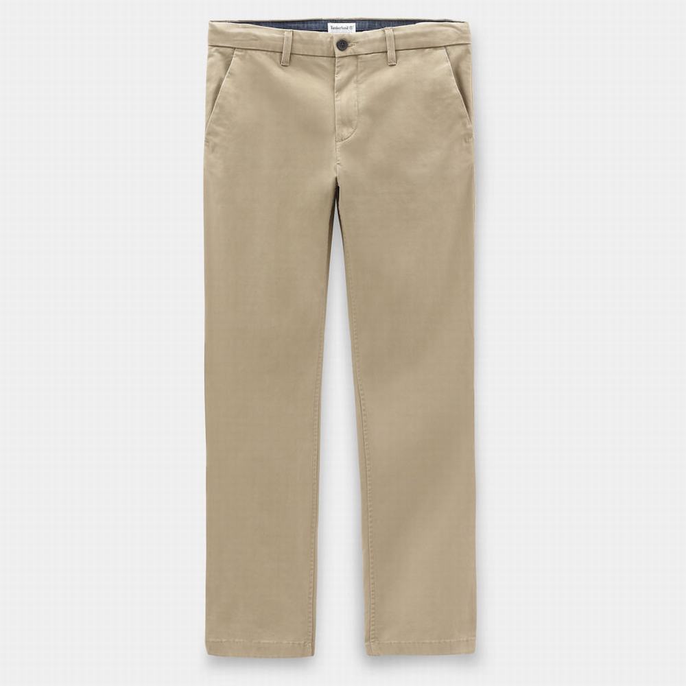 Nohavice Timberland Squam Lake Twill Chinos Panske Hnedožltý | SB6071235