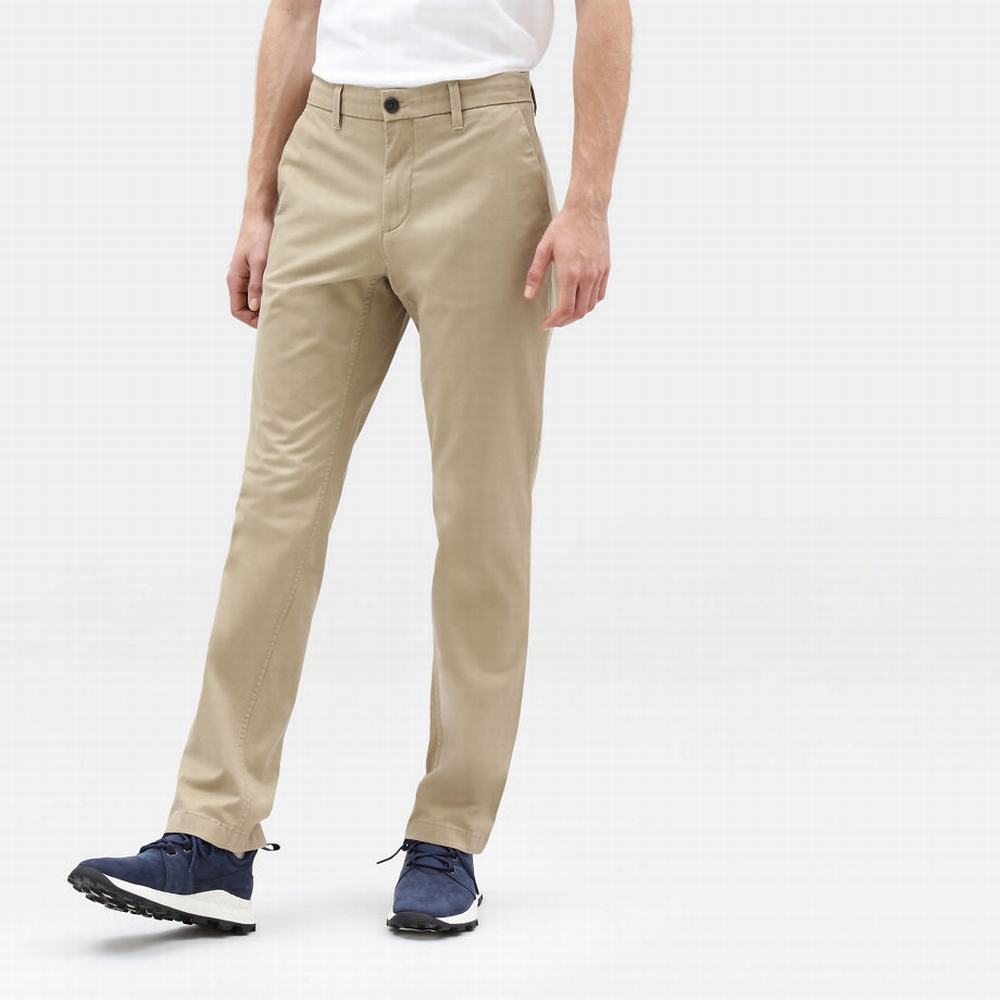 Nohavice Timberland Squam Lake Twill Chinos Panske Hnedožltý | SB6071235